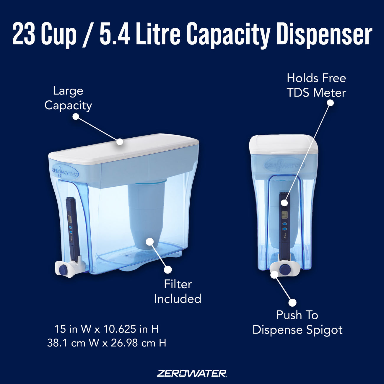 23 Cup 5-Stage Water Filter Dispenser